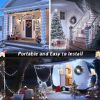 JMEXSUSS 2 Pack Rope Lights Battery Operated String Lights Outdoor Waterproof, Total 66ft 200 LED 8 Modes White Battery Powered Light with Remote for Canopy Tent Camping Patio Garden Decor