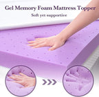 SINWEEK 3 Inch Gel Memory Foam Mattress Topper with Cooling Cover Ventilated Soft Mattress Pad, Bed Topper, CertiPUR-US Certified, Full Size