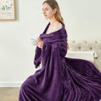 BEDELITE Fleece Blanket Purple Full Blankets for Couch & Bed, Luxury Plush Cozy Fuzzy Blanket 84" x 90", Super Soft Warm Lightweight Throw Blanket for Travel Camping