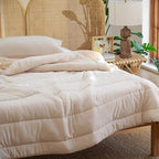 Bedsure King Comforter Set - Cooling and Warm Bed Set, Beige Reversible All Season Cooling Comforter, 3 Pieces, 1 King Size Comforter (102"x90") and 2 Pillow Cases (20"x36")