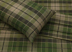 RUVANTI Flannel Sheets Full Size - 100% Cotton Double Brushed Bed Sheets Set, Deep Pockets 16 Inches, All Seasons Breathable & Extra Soft Full Sheets, Warm & Cozy, 4 Piece, DNA Plaid