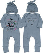 Little Answered Prayer Bodysuit Infant Romper Baby Announcement 0-3 Months Clothes Cute Religious Boys Girls Outfit