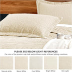 Love's cabin Quilts for Full Bed Beige Bedspread Comforters Bedding Set - Summer Lightweight Bedspread Comforter - Coin Pattern Bedding Coverlet for All Season - 3 Pieces (1 Quilt, 2 Pillow Shams)