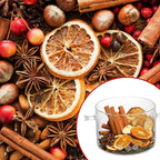 8 Pcs Christmas Stovetop Potpourri Simmer Pot Set Include Potpourri Kit Clear Glass Simmer Pot Stovetop Instruction Tags Holiday DIY Crafting Kit for Home Xmas Party Gift Decor
