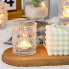 12PCS Glass Votive Candle Holder for Wedding Table Centerpiece, Clear Tea Lights Candle Holders for Dinner Birthday Party Decor