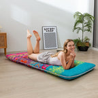 MAXYOYO Bohemian Floor Bed, Japanese Futon Mattress, Narrow Twin Single Bed, Foldable Roll Up Camping Cot for Adults