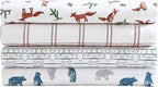 Eddie Bauer- King Sheet Set, Cotton Flannel Bedding Set, Brushed for Extra Softness, Cozy Home Décor (Bear Mountain Grey, King)