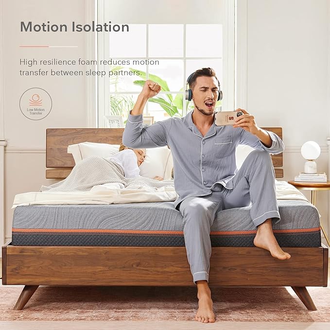 Sweetnight Mattress, 12 inch Memory Foam Mattress with Three Firmness Levels from Soft to Firm, Gel Infused for Cool Sleep and Spinal Support, Flippable King Size Mattress in a Box, Whisper