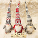 Gnome Christmas Ornaments, Handmade Swedish Tomte Gnomes Plush Scandinavian Santa Elf Table Ornaments Christmas Decoration Home Decor (Wool Snowflake, Set of 3)
