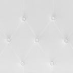Flash Furniture Cambridge Tufted Upholstered King Size Headboard in White Fabric