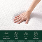 ZINUS 5 Inch Twin Cooling Essential Memory Foam Mattress [NewVersion], Fiberglass Free, Medium Feel, Breathable Cooling Layers, Certified Safe Materials