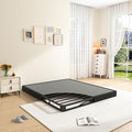 MAF 5 Inch Box Spring Full Size Bed, Low Profile Full Box Spring Bed Base, 3500 lbs Black Heavy Duty Metal Mattress Foundation with BoxSpring Cover, No Squeaky, Easy Assembly