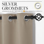 NICETOWN Patio Glass Door Blackout Curtains for Bedroom/Living Room, Privacy Panel Drapes for Dining and Guest Room (Taupe, 42 inches Wide x 90 inches Long, 1 Pair)