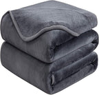 HOZY Soft Blanket Twin Size Fleece Warm Fuzzy Throw Blankets for The Bed Sofa Lightweight 350GSM Royal Blue 66"*90"