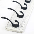 WEBI Coat Rack Wall Mounted,Coat Hooks Wall Mount,16" Hole to Hole,Large Coat Hanger Wall,5 Hooks for Hanging Coats,Hats,Jacket,Clothes,Entryway,Black/White,2 Packs