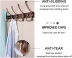 Dseap Wall Mounted Coat Rack - 5 Tri Hooks, Heavy Duty, Stainless Steel, Metal Coat Hook Rail for Coat Hat Towel Purse Robes Mudroom Bathroom Entryway,Antique Copper