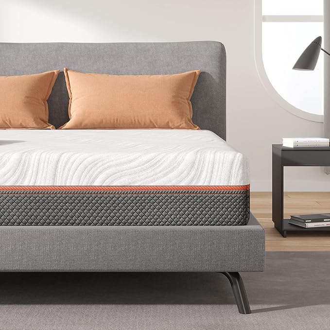 Mattress Queen, Sweetnight 8” Hybrid Mattress with Gel Memory Foam & Pocket Innerspring , Bed Mattress with Moisture Wicking Adaptive Cover, Medium Firm, Queen Size