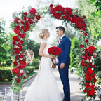 BLEUM CADE 50 Pcs Red Roses Artificial Flowers, Real Touch Velvet Roses Fake Flowers Bulk, Artificial Roses Bouquet with Long Stems Bridal DIY Wedding Party Centerpiece Decorations