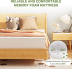 EGOHOME 5 Inch Full Size Mattress for Kids, Memory Foam Mattress with Cooling Green Tea Gel, Relieve Pressure with Medium Firm Support, CertiPUR-US Certified, 75''L x 54''W, White