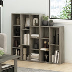 Furinno LUDER Book Shelf, 11-Cube Bookshelf, Reversible Bookcase, 9.4" x 29.1" x 41.7", for Living Room, Bedroom, Home Office, French Oak
