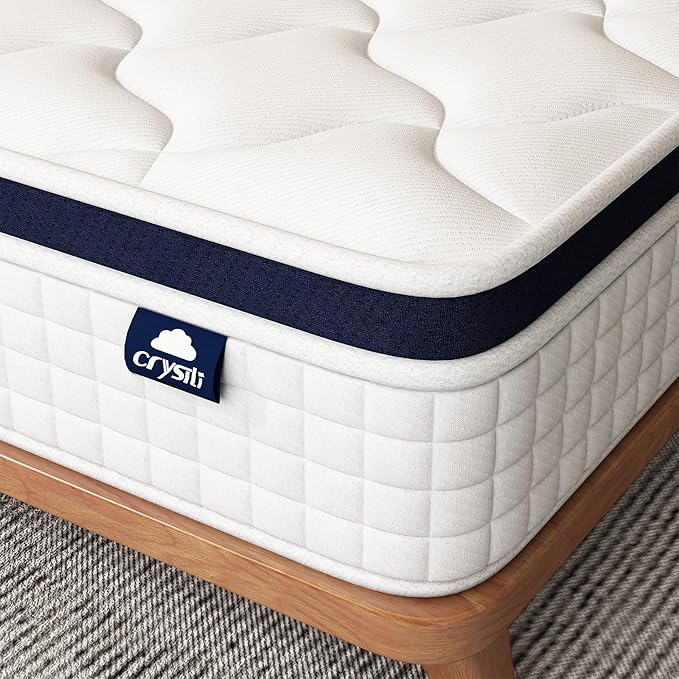 Full Mattress 10 Inch - Hybrid Mattress Bed in a Box, Medium Firm Support, Pressure & Pain Relief for All Sleepers, CertiPUR-US Certified, Fiberglass-free, Reinforced Edge Support, Motion Isolation