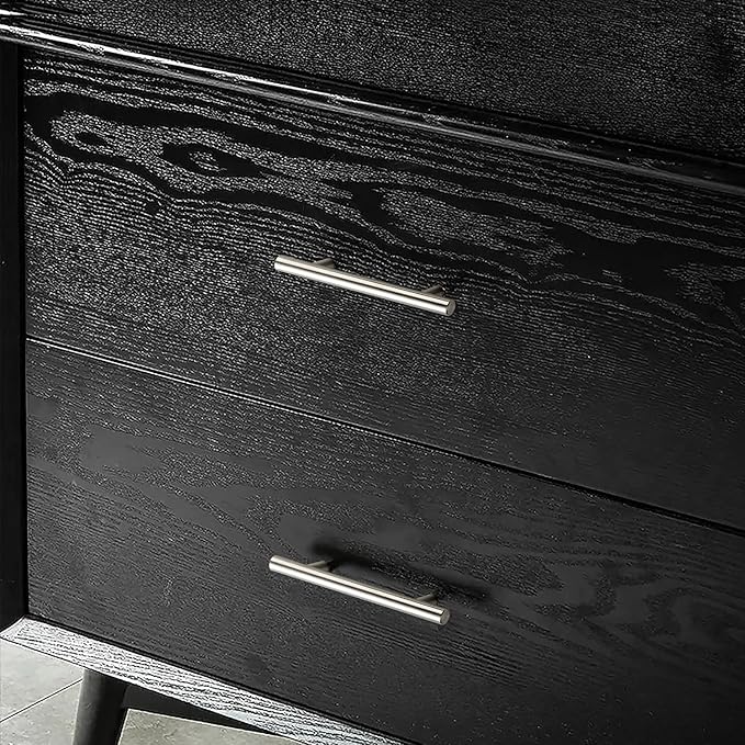 JOY DECOR 10 Pack 5 Inch Cabinet Pulls Kitchen Cabinet Handles with 3 Inch Hole Center Brushed Nickel Cabinet Hardware Stainless Steel Kitchen Drawer Pulls for Cabinets Cupboard, 76mm Hole Centers