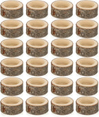 OwnMy Set of 24 Wooden Tea Light Candle Holders Votive Candle Holders, Rustic Wooden Pillar Candle Stands Vintage Wooden Tealight Holders Set Candle Centerpieces for Dining Table Wedding Party, 1" H