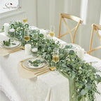 Serwalin 300 pcs Artificial Mixed Eucalyptus Leaves Stems Bulk, 4 Kinds Silver Dollar Eucalyptus Leaves Picks,Faux Greenery Stems Sprays for DIY Bouquets Floral Arrangement Home Decor