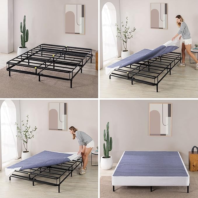 ZINUS 7 Inch California King Metal Smart Box Spring, Mattress Foundation, Strong Metal Frame, Easy Assembly
