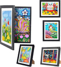 [3-Pack]Kids Artwork Frames Changeable - Kids Art Frame,Kids Art Frames Front Opening Holds 150,Children Art Projects Kids Art Frames,10x12.5 Picture Frame for Display Kid Art Work,With Storage(Black)