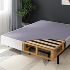 ZINUS Edgar 8 Inch Bamboo Box Spring, Mattress Foundation, Sturdy Bamboo Structure, Low Profile, Easy Assembly, Queen