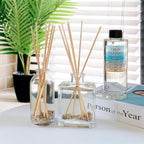 Urban Naturals Ocean Mist & Sea Salt Reed Diffuser Set – Made with Essential Oils & Real Botanicals – Sleek Rectangular Refillable Glass Bottle – Made in The USA