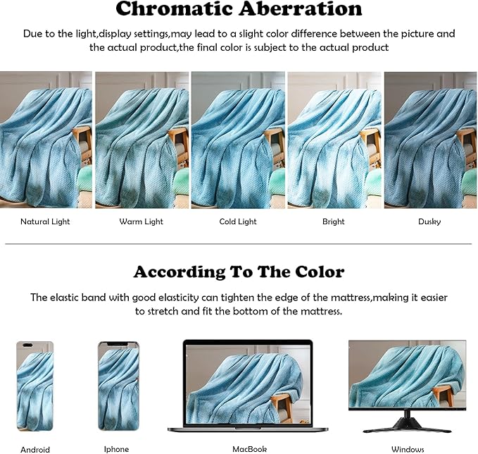 NEWCOSPLAY Super Soft Queen Blanket Light Blue Premium Silky Flannel Fleece Leaves Pattern Lightweight Bed Blanket All Season Use (Light Blue, Queen(90"x90"))