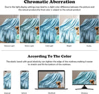 NEWCOSPLAY Super Soft Queen Blanket Light Blue Premium Silky Flannel Fleece Leaves Pattern Lightweight Bed Blanket All Season Use (Light Blue, Queen(90"x90"))