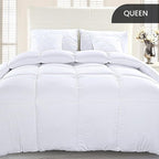 Utopia Bedding Comforter Duvet Insert, Quilted Comforter with Corner Tabs, Box Stitched Down Alternative Comforters Queen Size (White)