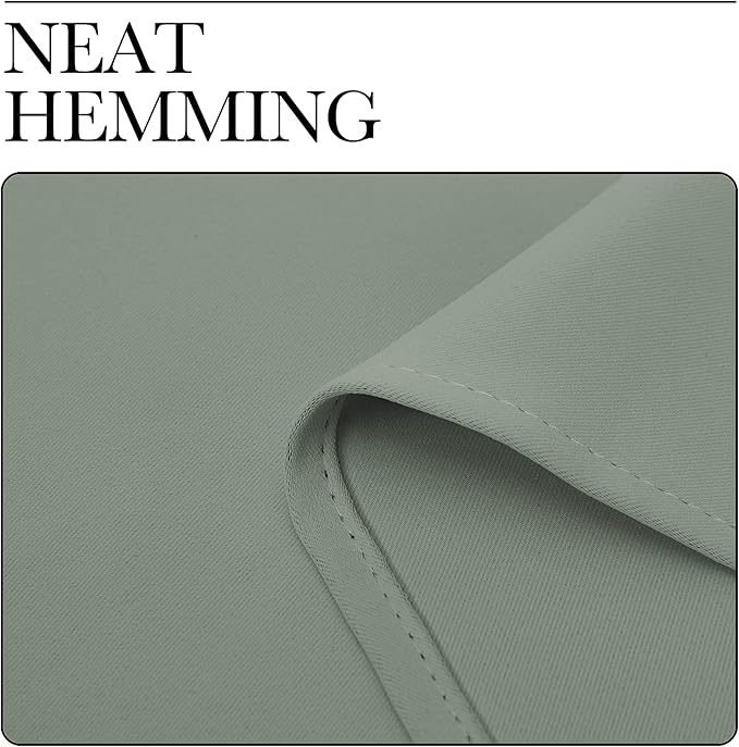 NICETOWN Bedroom Curtain Panels Blackout Draperies, 1 Pair, 29 by 40 inches, Greyish Green, Thermal Insulated Solid Grommet Blackout Curtains/Drapes for Small Window