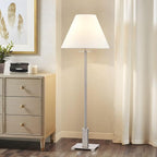 Linnea Accent Lamp – Nickel Finish, Sleek Modern Decorative Lamp for Bedroom or Living Room, Commercial Grade Quality