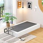 EMODA 9 Inch Twin Box Spring Heavy Duty Metal Mattress Foundation Bed Base with Fabric Cover, Easy Assembly