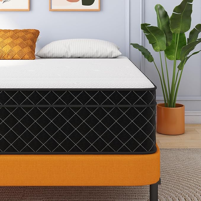 Swbvs Full Mattress, 12 Inch Full Size Mattress Bed in a Box,Memory Foam & Pocket Springs, Medium Feel, Cool Sleep & Pressure Relief, 120-Night Trial