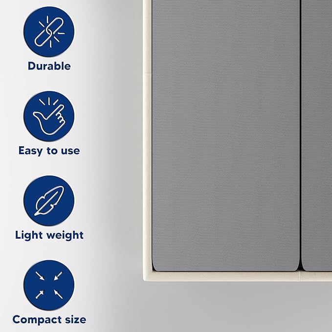 Spinal Solution, 1.5-Inch Split Bunkie Board for Mattress/Bed Support - Fully Assembled, Improved Comfort and Support, King, Gray