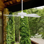 Honeywell Ceiling Fans Belmar 52 Inch Ceiling Fan Without Light, Outdoor Ceiling Fan with Pull Chain, Tri-Mount Traditional 5 Blade Design, ETL Wet Rated, White (50198-01)