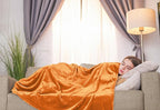 Utopia Bedding Fleece Blanket Throw Size Burnt Orange 300GSM Luxury Anti-Static Fuzzy Soft Microfiber Halloween Blanket for Couch, Sofa and Bed (60x50 Inch)