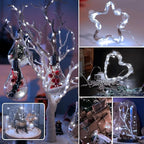 6 Pack Fairy Lights Battery Operated 7ft 20 LED Mini String Lights Twinkle Lights Silver Wire Firefly Starry Lights for Mason Jars Wedding Party Christmas Centerpiece Table Decorations, Cool White