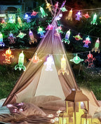 AceList Space String Lights, 20 LED Color-Changing Fairy Lights with Battery&USB Powered for Children's/Kids' Rooms, Space-Themed Party, Christmas and Bedroom Decor