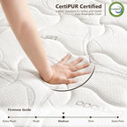 Mattress Queen Size 14 Inch - Memory Foam Hybrid Mattress for Pressure Relief & Motion Isolation - Medium Firm Queen Mattress with Pocketed Coils Breathable Bamboo Cover Certipur-Us Certified
