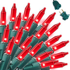 Joiedomi Red Christmas String Lights,100 Count 21.4FT Christmas Fairy Tree Lights Plug in for Indoor Outdoor Valentine's Day Xmas Decorations Patio Holiday Theme Party Yard House,Green Wire