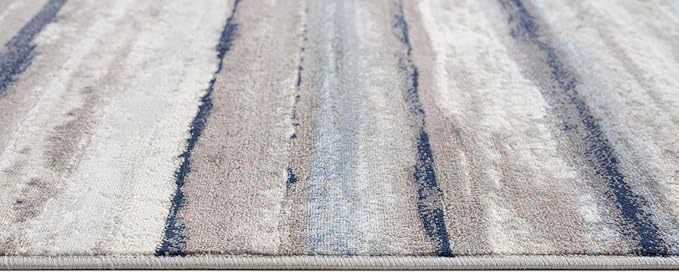 RUG BRANCH Havana 5' x 8' (5'3" X 7'7") Scandinavian Indoor Area Rug, Contemporary, Blue Brown - Living Room, Bedroom, Dining Room, and Kitchen