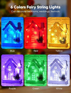 Brightown 14 Pack 6 Color LED Fairy Lights Battery Operated String Lights, 7ft 20LED Waterproof Silver Wire String Lights, Firefly Starry Moon Lights for Mason Jars DIY Christmas Wedding Party Bedroom