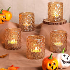 12Pcs Large Votive Candle Holders 2.8 * 3.2in Gold Tea Light Candle Holders Glass Candle Holder for Wedding, Bridal Shower, Table Centerpiece, Party, Home Decor