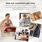 Bedsure GentleSoft Sherpa Fleece Blankets King Size for Bed - Thick and Warm Throw for Women and Men, Soft Fuzzy Plush King Blanket for Winter, Grey, 108x90 Inches